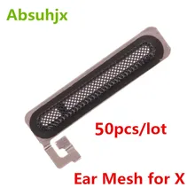 Absuhjx 50 шт. заушники Пылезащитная сетка для iPhone X XS XSM XR наушники Динамик Анти клей стикер прокладка резиновая