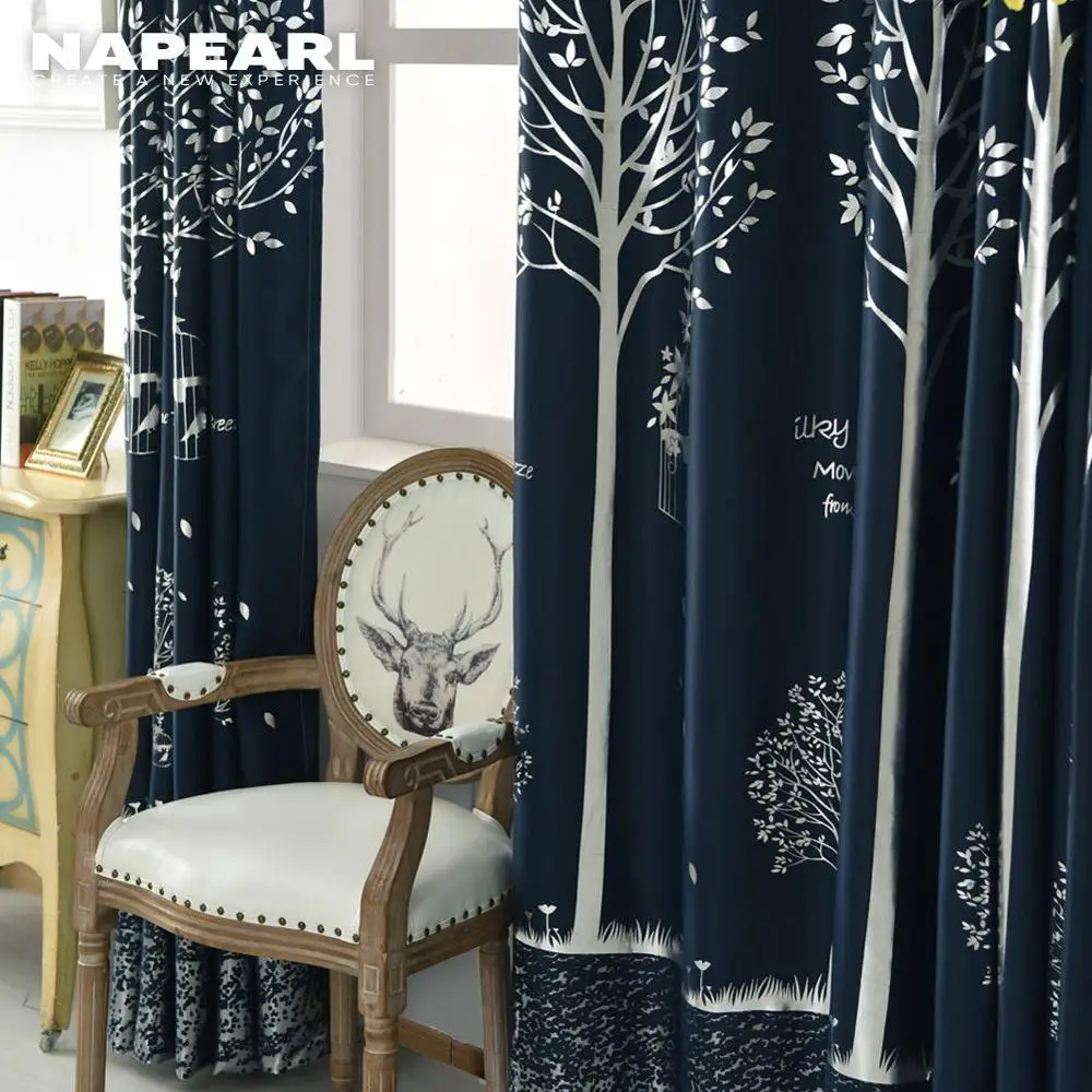 Затемненные шторы NAPEARL для гостиной с птицами дизайн детской спальни окно