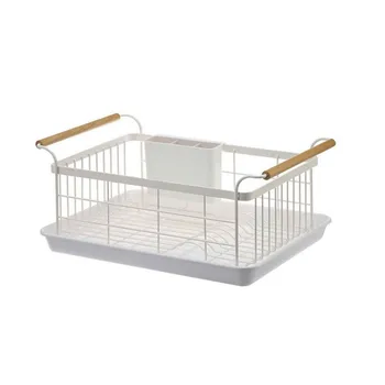 

Japanese wrought iron dish rack drain rack kitchen racks cutlery drain rack storage tray drain dry dishwashing box