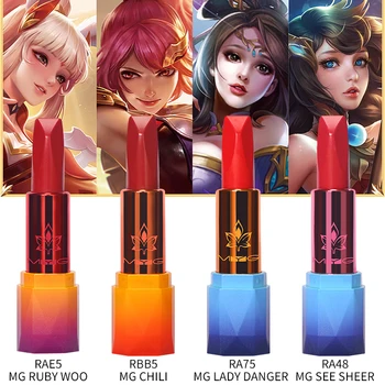 

4pcs/set MYG lipstick set matte red lipstick Holiday gift bling long-last lipstick makeup lipstick set