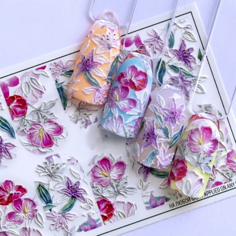 слайдеры для ногтей цветы. наклейки на ногти. наклейки слайдер для ногтей. слайдер-дизайн для ногтей. что такое слайдер.