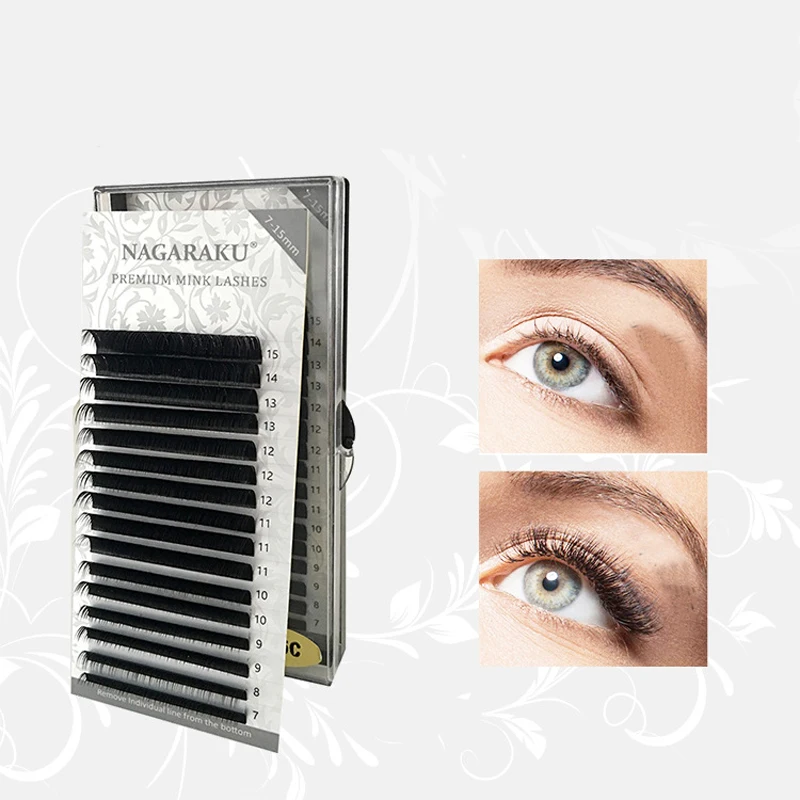 Eyelash Extensions Individual Eyelash C D Curl Natural Long Faux Mink Eyelash False Eyelashes Fake Lashes Grafting Eyelash