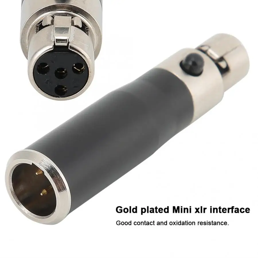 2 шт. мини адаптер XLR 3pin для Mini 4 контактный разъем из цинкового сплава|Коннекторы и