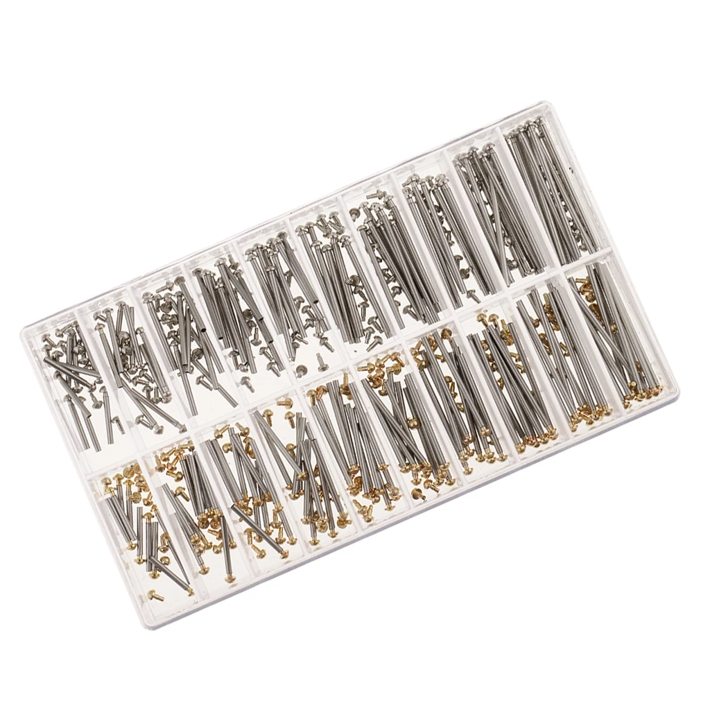 Assortment Tube Friction Pin Clasps Straps Bracelets Rivet Ends 10-28mm DIY Repair Tool tools for Watchmakers & Watch Enthusiast