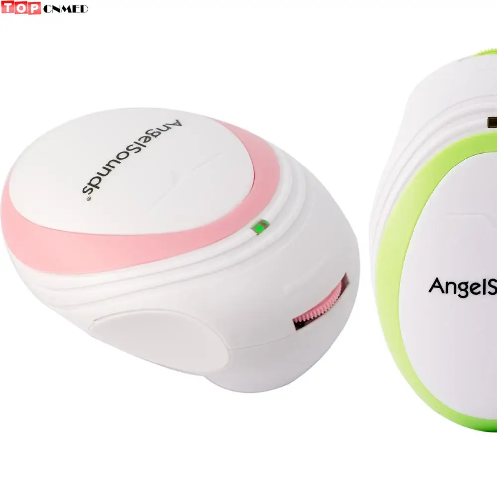 Фетальный допплер детский звук ангел сердцебиение монитор для беременных наушников USB кабель Розовый/Зеленый 3,0 МГц зонд гель опционально