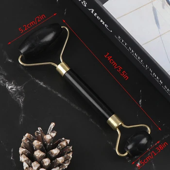 

1Pc Beauty Jade Stone Double Head Face Eye Neck Care Roller Massager Facial Relax Slimming Tool
