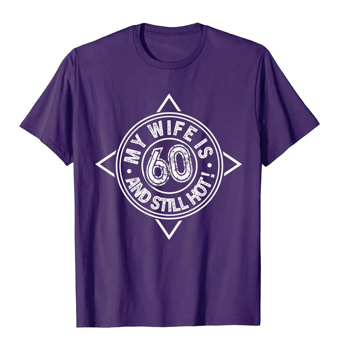 60th Birthday T-Shirt My Wife is 60 and still hot Shirt__B8802purple