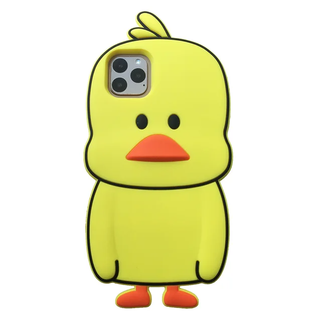 For iPhone 5 6 7 8 11 Pro X XR XS Max /Plus New 3D Cartoon Animal Soft Silicone Case Cell Phone Back Cover Skin Shell Shockproof 3D Duck