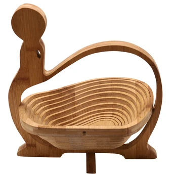 

Multifunction Heat Resistant Non Slip Bamboo Trivets Pot Mat Hot Pan Pads Bamboo Folding Fruit Egg Bread Basket Collapsible Frui