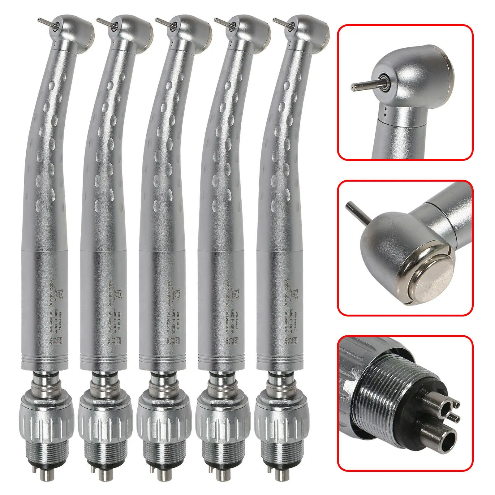 

1-5PCS KAVO Style Dental High Speed Handpiece Big head Torque Push Button Turbine 4 Hole Quick Coupler