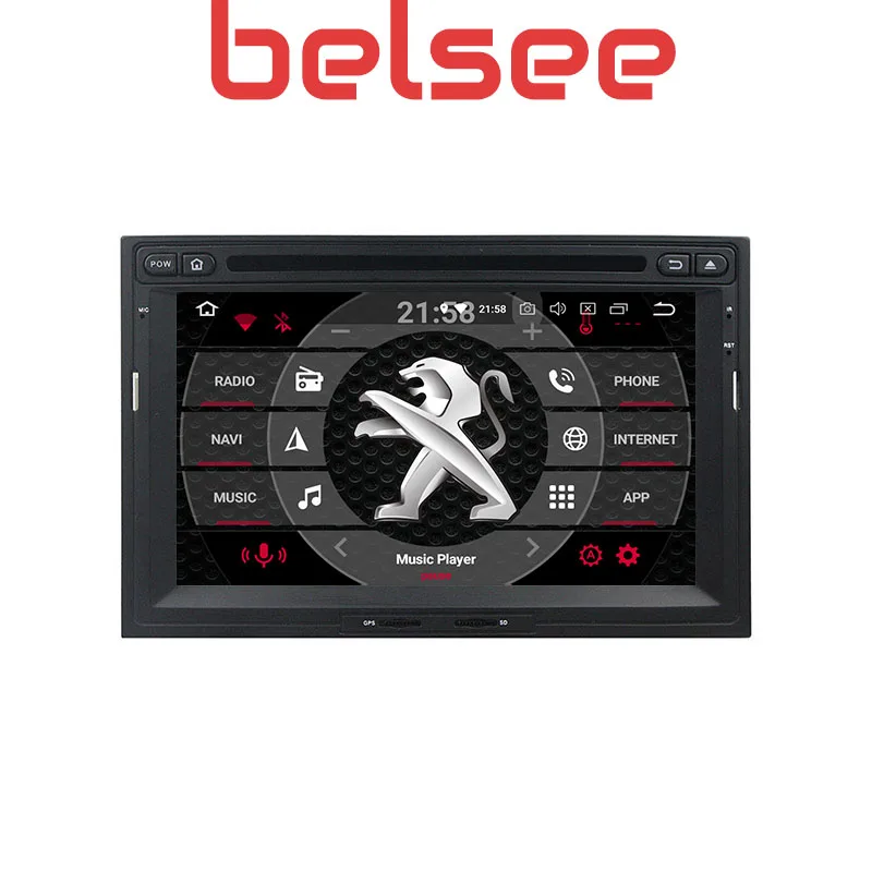 Автомобильный мультимедийный DVD-плеер Belsee Octa Core 4 ГБ Android 9 0 для Peugeot 3005 3008 5008 Partner