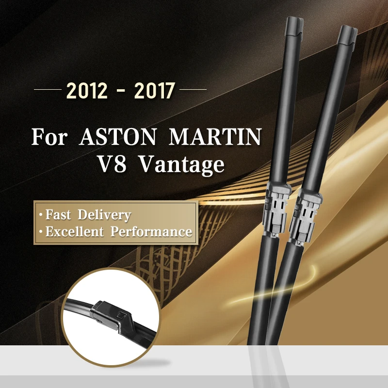 PUOU Windscreen Wiper Blades for ASTON MARTIN V8 Vantage Fit Push Button Arms 2012 2013 2014 2015 2016 2017 | Автомобили и