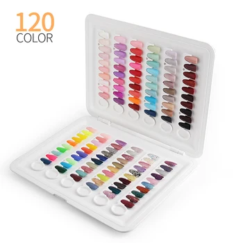 

120 Art Practice Palette Manicure Tool Nail Color Book Home Salon False Tips ABS Display Card Professional Gel Polish Organizer