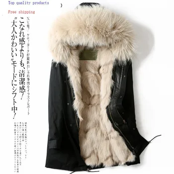 

2020 Winter Jacket Men Real Fur Coat Parka Long Natural Fox Fur Jackets and Coats Warm Parkas Hombre P17PK1211 KJ2265