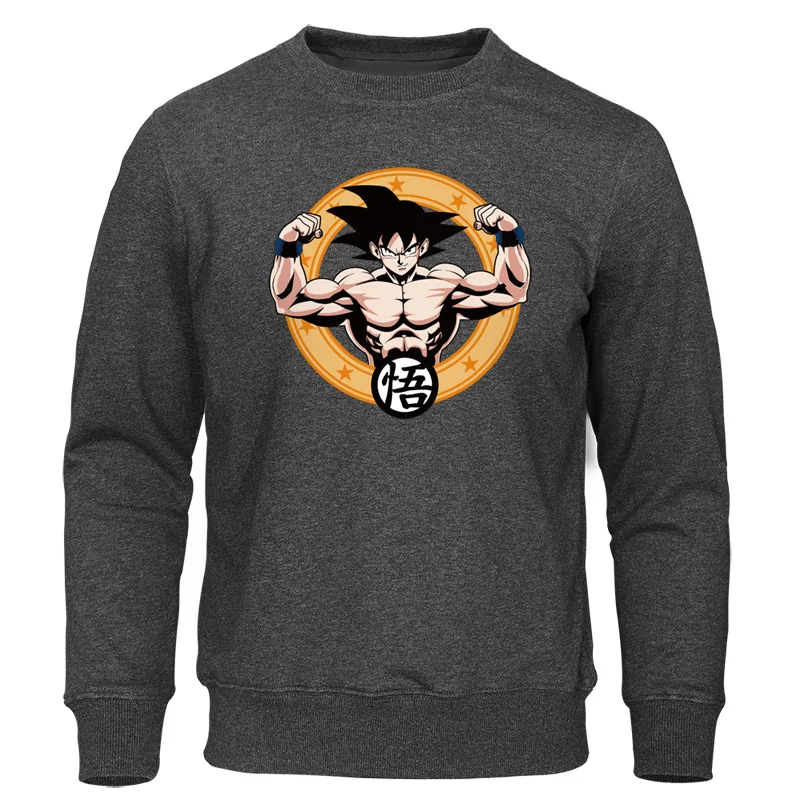 Dragon Ball Z толстовки аниме модные пуловеры осенние толстовки с Гоку для мужчин брендовый спортивный костюм Мужская спортивная одежда топы высокого качества - Цвет: dark gray 6