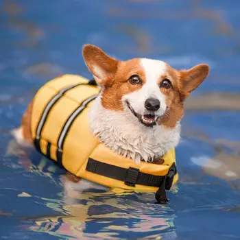 

Dog Life Life Safety Vest Reflective Stripe Jacket Dog Safety Clothes Swimwear Pets Swimming Safety Suit
