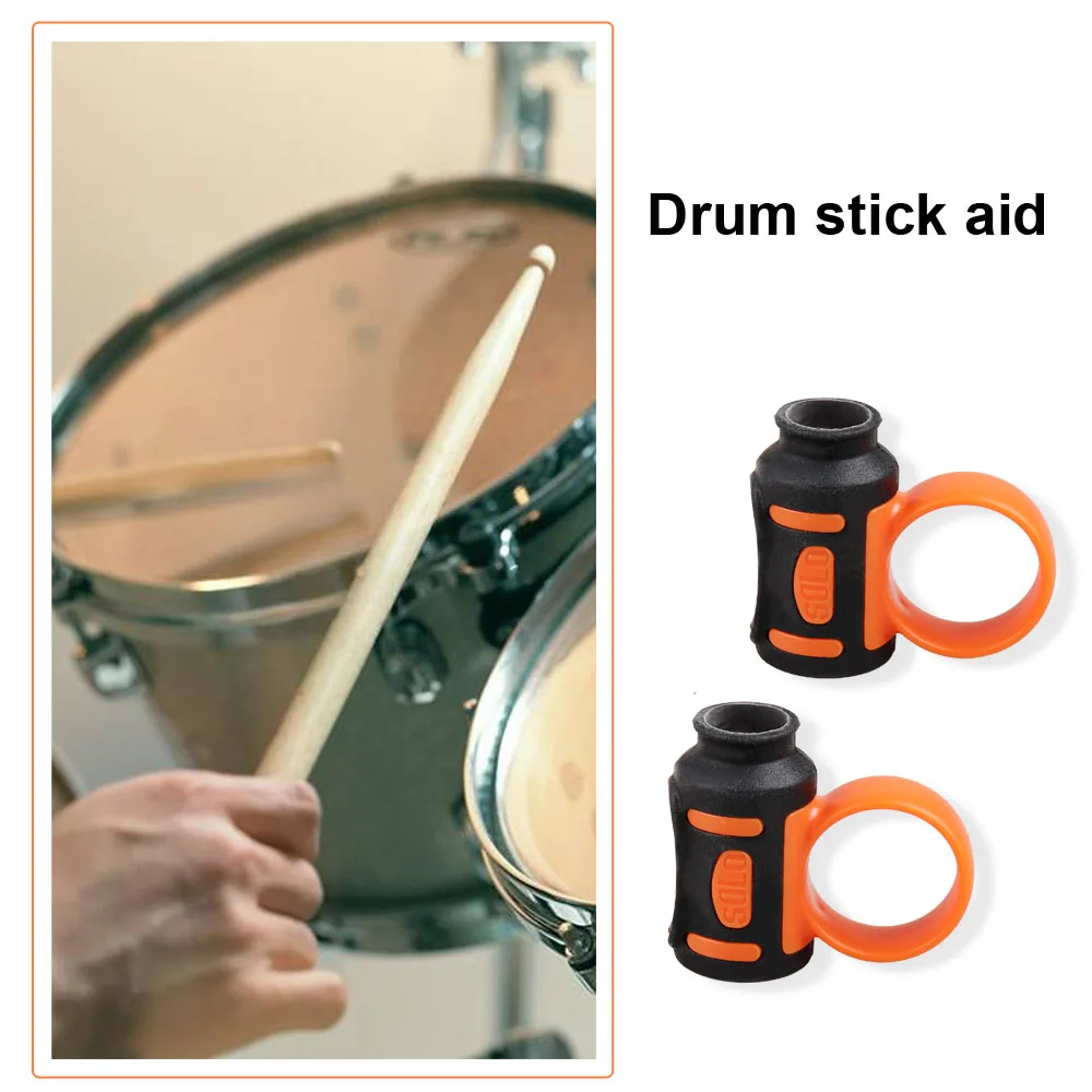 

2x Anti-Slip Drum Stick Control Clip Drumstick Grip Aid Auxiliary Twirl Tool for Beginner Drummer Musical Instrument Accessories