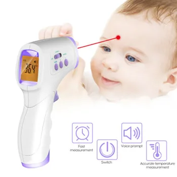

Non-Contact Digital IR Infrared Forehead Thermometer Body Temperature No Battery Baby Thermometer Infrared Digital LCD Body