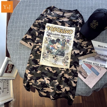 

2020 Harajuku Camouflage Cartoon Design Nail Bead 3d Print T Shirt Streetwear Hip Hop Oversized Graphic Tees Femme Tops