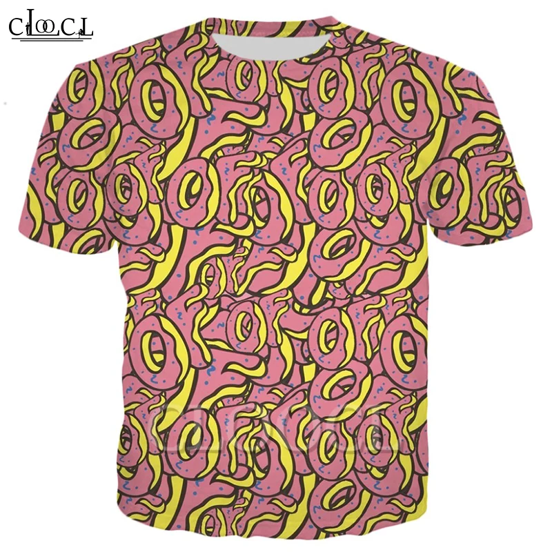 Дропшиппинг CLOOCL мультфильм Odd Future пончик еды новинка 2021 модная летняя футболка с