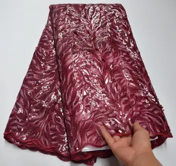 

High Quality Beads Mesh French Tulle Lace Embroidery Fabrics African Sequins Organza Lace Fabric High Quality Swiss Voile Lace