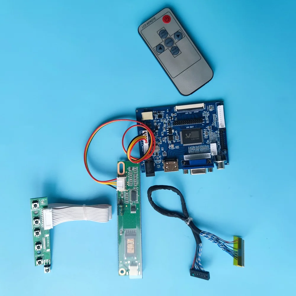 kit Work for LP133X3 1024x768 20pin remote VGA 2AV DIY LVDS LCD SCREEN HDMI monitor driver panel AV Controller Board | Компьютеры и