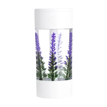 

360ML Air Humidifier Lavender Landscape USB Mini Car Humidifiers Portable Aroma Oil Diffuser With 7 Colors Changing Lights
