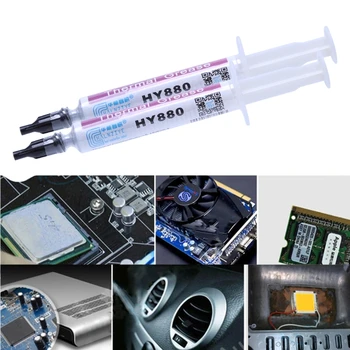 

2Pcs 2g HY880 Thermal Grease Chipset CPU Cooling Compound Silicone Paste 5.15W