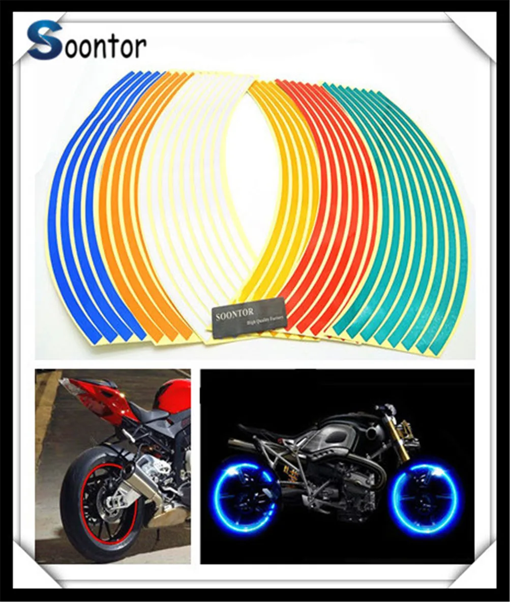 Полоса наклейка для колес мотоцикла светоотражающее накладное обрамление лента