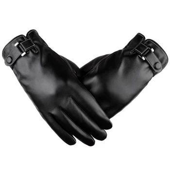 

Leather Short Thin/Thick Black/Touch Screen Glove Man Car Driving Mittens