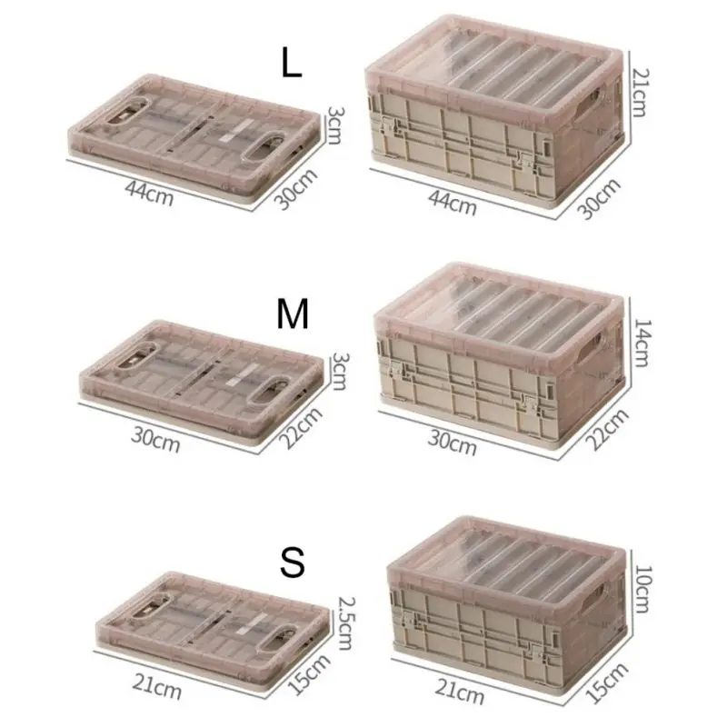 Складной органайзер для спальни, автомобильная коробка для хранения, водонепроницаемая пластиковая коробка для хранения одежды с крышкой, экономит место для книг для одежды