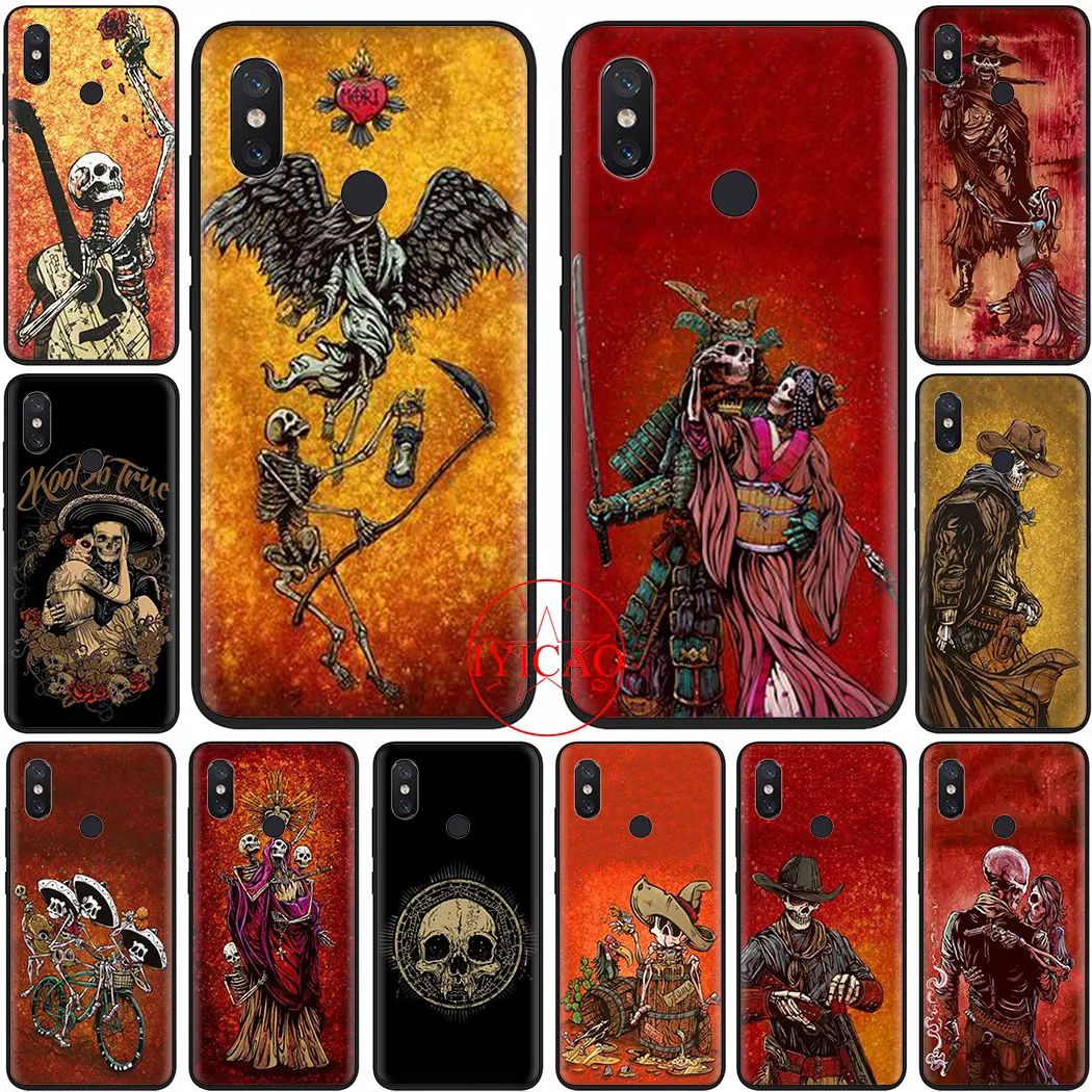 Memento mori day of the dead Мягкий силиконовый чехол для телефона Redmi Note 4X 5A Prime 6 7 8 Pro