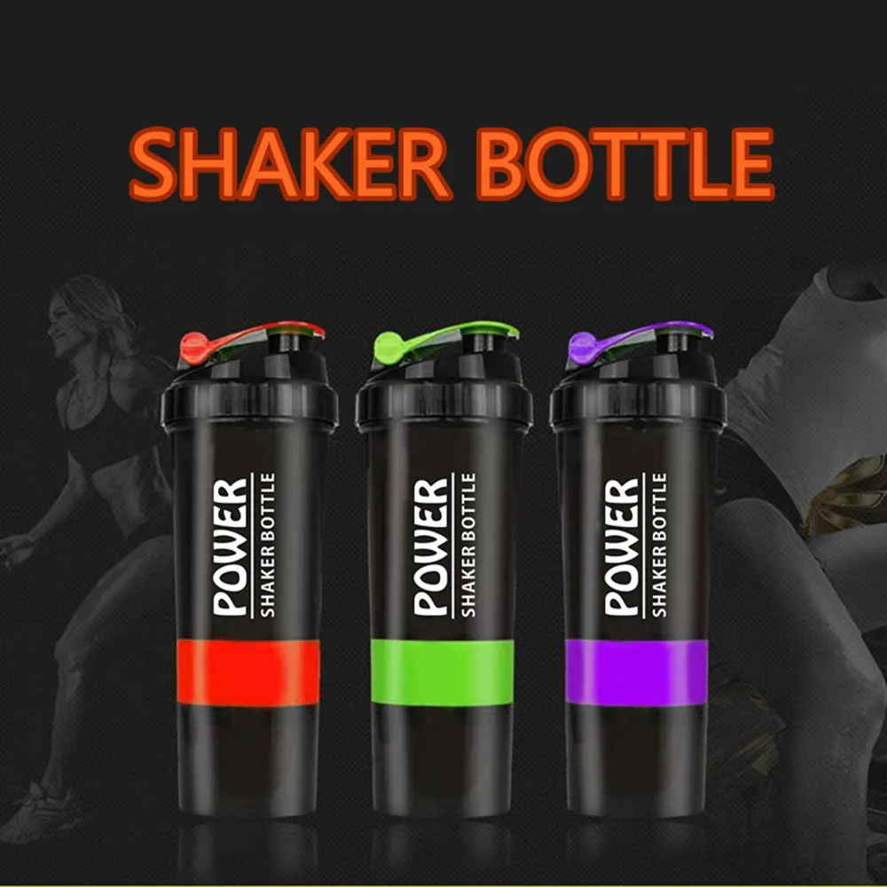 

Creative Protein Powder Shaker Bottle Sports Fitness Mixing Whey Protein Water Bottle Sports Shaker for Gym Powerful Leakproof