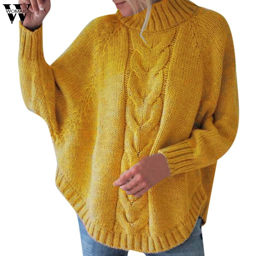 Водолазка, крученые женские зимние свитера, одноцветные, рукав летучая мышь,, джемперы, вязаная одежда, Модный Полосатый пуловер большого размера для женщин, распродажа