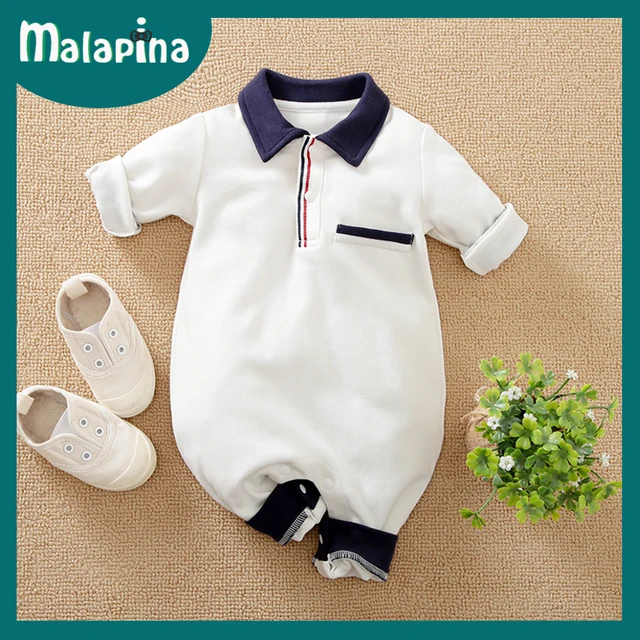 Malapina Baby Boy Romper Kids Summer Spring 0-24M Age Infant Gentleman Toddler Newborn Outfits Baby Girls Clothes 2021 Like the picture