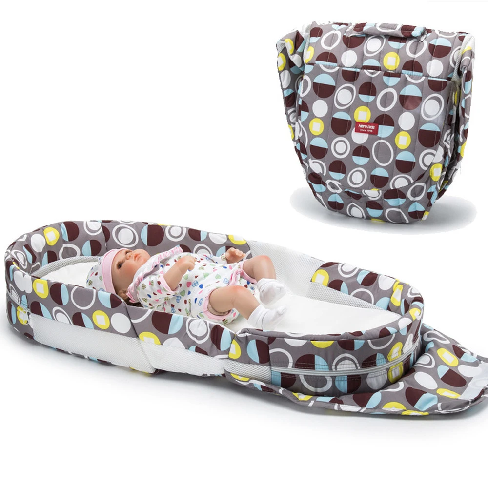 Lightweight Portable Baby Bed Travel Baby Crib Nest Cradle Cot For Newborns Changing Diapers Mummy Pack Bag O0443 Lightweight Portable Baby Bed Travel Baby Crib Nest Cradle Cot For Newborns Changing Diapers Mummy Pack Bag O0443