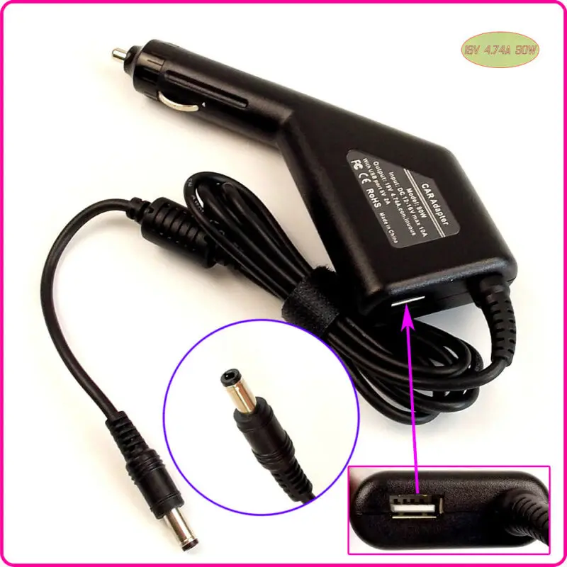 Laptop Car DC Adapter Charger & USB for Toshiba M328 M330 M331 M332 M333 M335 Car Charger Laptop Adapter