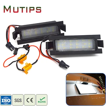 

Mutips Car LED License Number Plate Lights 12V with Canbus White 18 SMD lamp styling no error For Hyundai i30 2011~ accessories