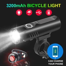 NEWBOLER 3200mAh Велосипедный передний световой комплект P90 L2 T6 свет USB
