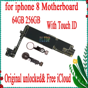 

Factory Unlocke Original unlocked for iPhone 8 4.7inch motherboard with / without Touch ID Motherboard for iphone 8 64gb / 256gb