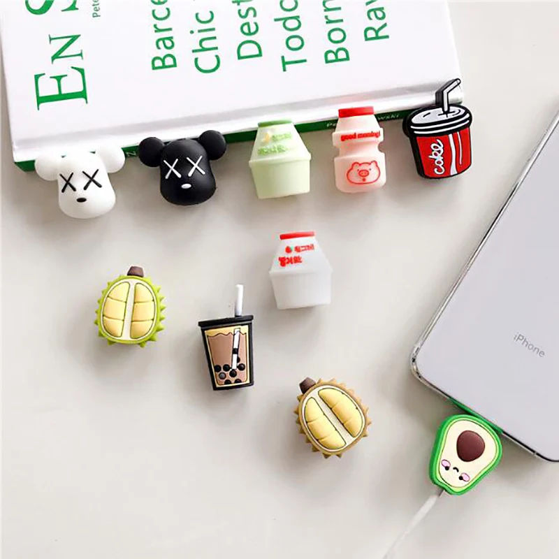 

Cartoon Cute USB Cable Cellphone Decor Fashion Pattern Protector Charger Wire Head Winder for Cell Phone Charging Wire Organizer
