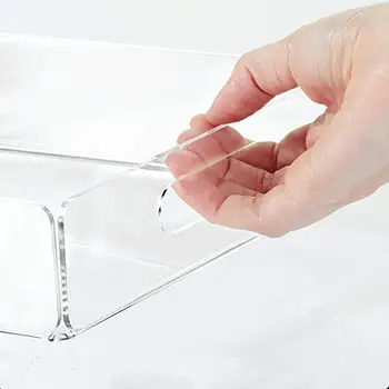 

Acrylic Tea And Coffee Tray Table Breakfast Wine Cup Storage Plate Clear Acrylic Serving Tray With Handles