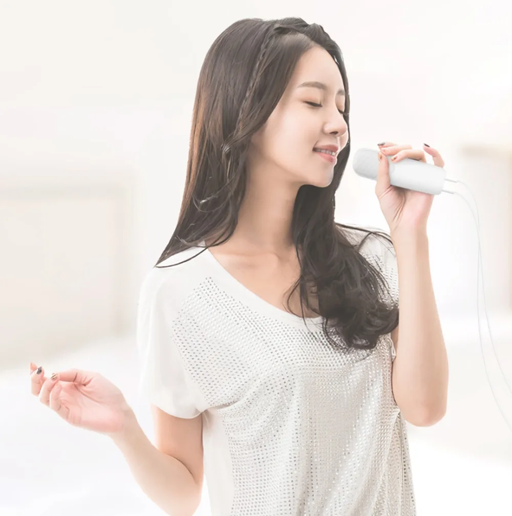 Оригинальный ультратонкий мини микрофон xiaomi youpin для караоке с шумоподавлением