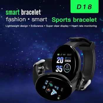 

D18 Smart Bracelet Waterproof Bluetooth Smart Watch Pressure Measurement Smartband Blood Pressure Heart Rate Wristband Dropship