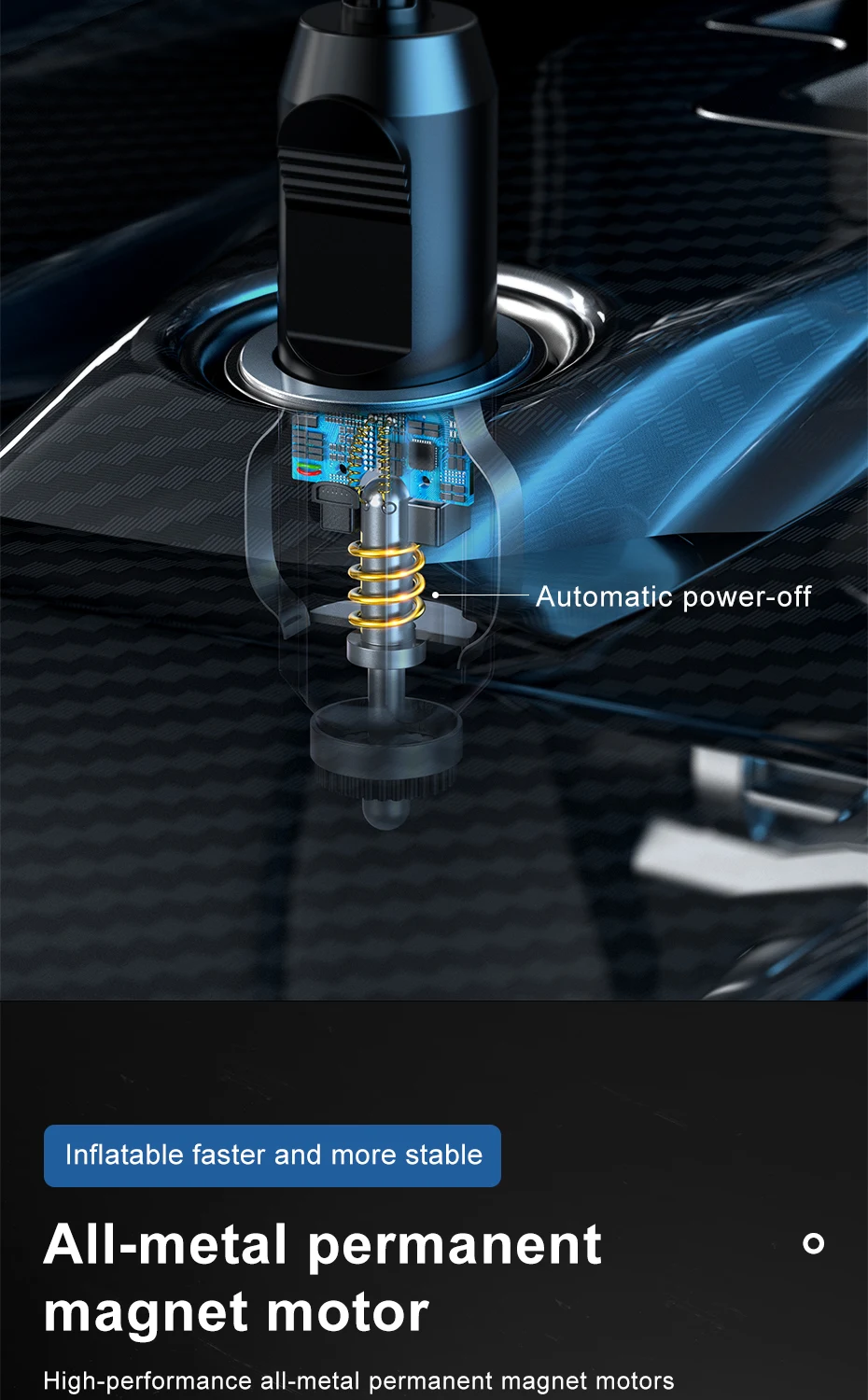 Baseus 12V Car Air Compressor Mini Tire Inflatable Pump For Car Electric Air Pump Compresor Portable Auto Pressure Tyre Inflator