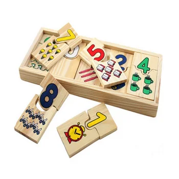 

Montessori Educational Wooden Toys for Children Math Puzzle Kids Teaching Logarithmic Matching Plate Board Digital Games Gifts