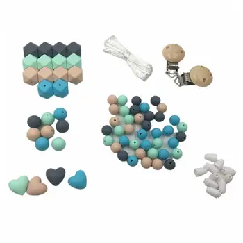 

Silicone Beads Set DIY Baby Teething Molar Toy Infants Bracelet Make Accessories new