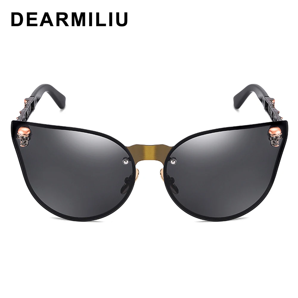 DEARMILIU Модные женские готические солнцезащитные очки кошачий глаз в