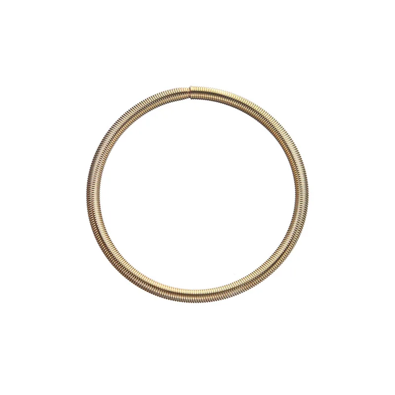 HuPo.HuTu. Stylish And Simple Personality Diameter 4.2mm Spring Coil Bracelet Men Screw Head Open Carbon Steel Bracelet Women 6