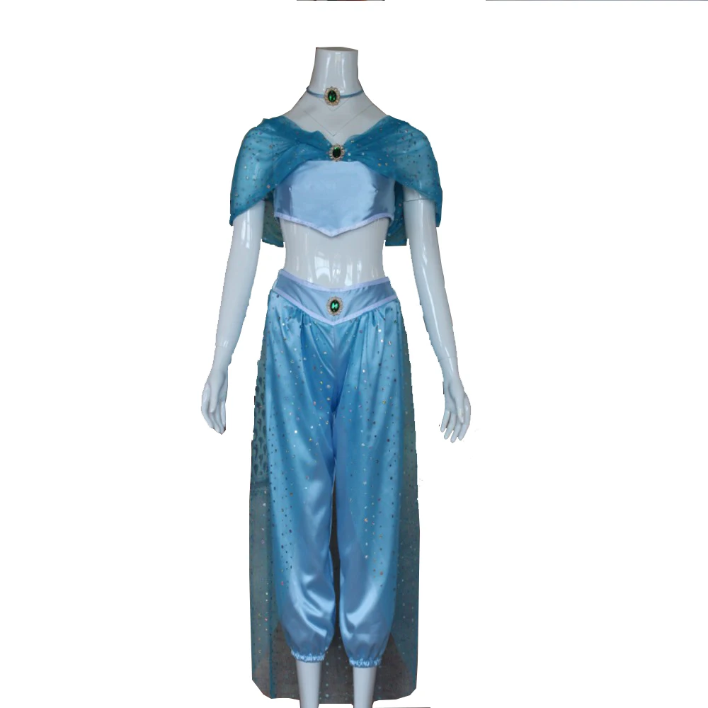 Women US Aladdin Jasmine Princess Cosplay Women Girl Fancy Dress Up